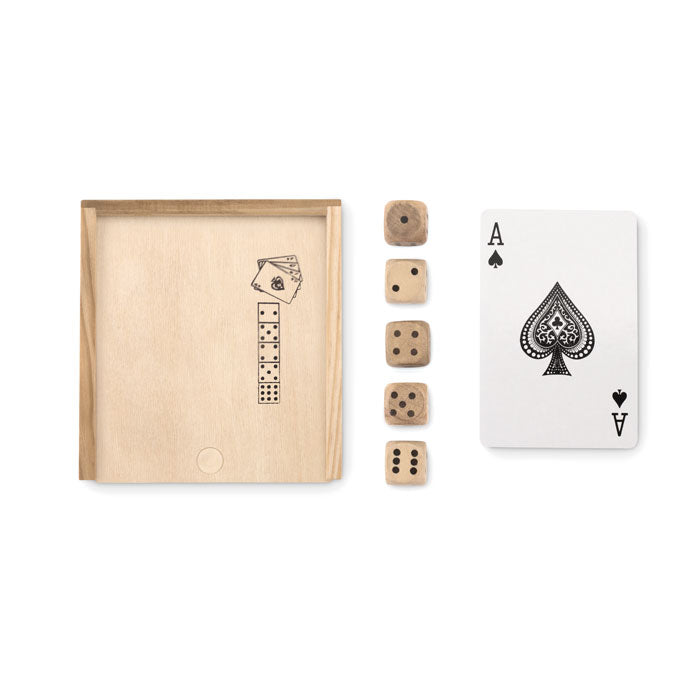 LAS VEGAS - Set de cartas y dados en caja