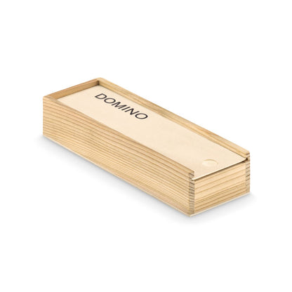 Caja de madera con dominó