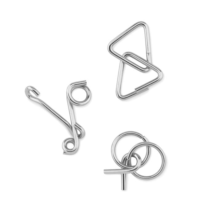 THREENATS - Set de 3 rompecabezas de metal