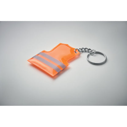 Llavero de chaleco de seguridad naranja
