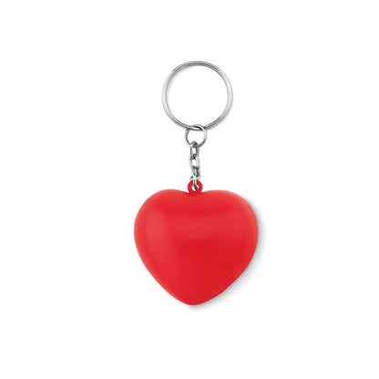 llavero con corazón de PU rojo