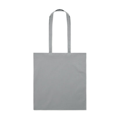 Bolsa de algodón de 140gr. con asas largas color gris