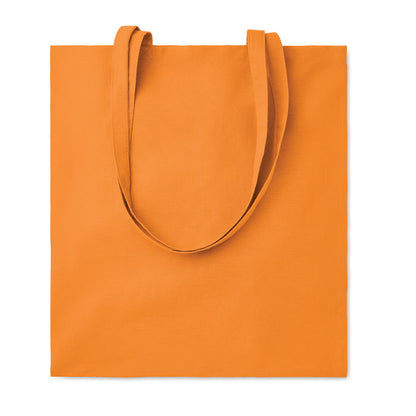 Bolsa de algodón de 140gr. con asas largas color naranja