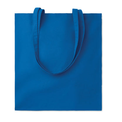 Bolsa de algodón de 140gr. con asas largas color azul medio