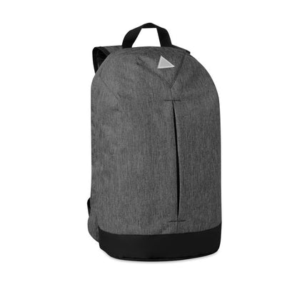 Mochila para portátil jaspeada en color negro con gran compartimento interior