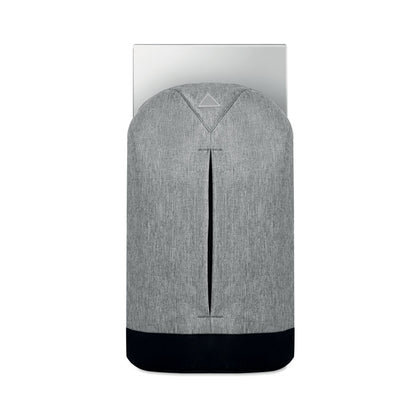 Mochila para portátil gris jaspeada con cremallera oculata