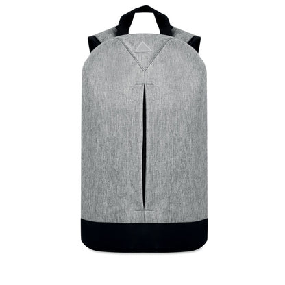 Mochila antirobo gris para portátil con cremallera exterior escondida