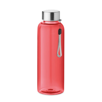  Botella roja de Tritán con tapón de acero y asa