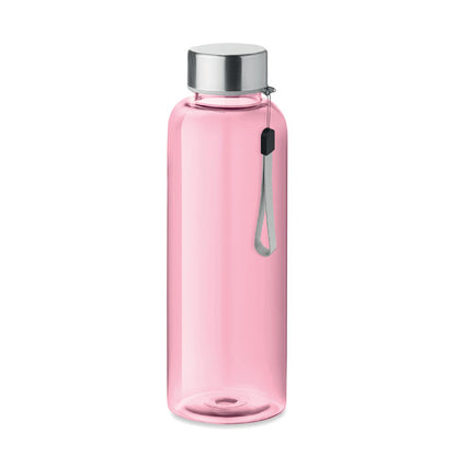  Botella rosa de Tritán con tapón de acero y asa