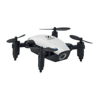 Dron plegable negro y blanco