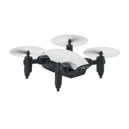 Dron plegable negro y blanco