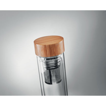 Tapón de madera de bambú de botella de cristal
