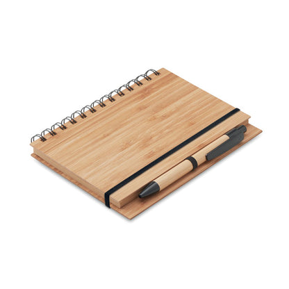 Libreta de bambú con boli