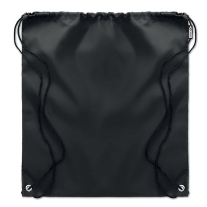 Mochila negra de cuerdas con remaches metálicos