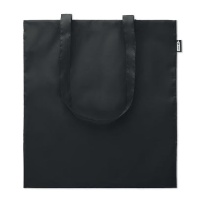 Bolsa de asas largas negra de RPET con asas largas 