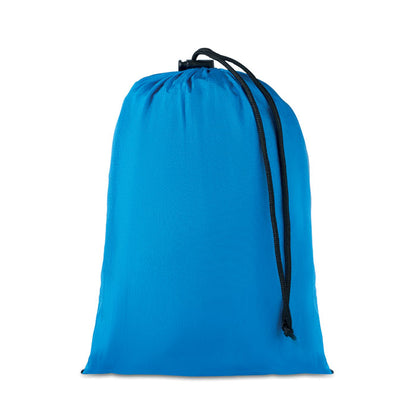 Hamaca plegable en bolsa de nylon azul