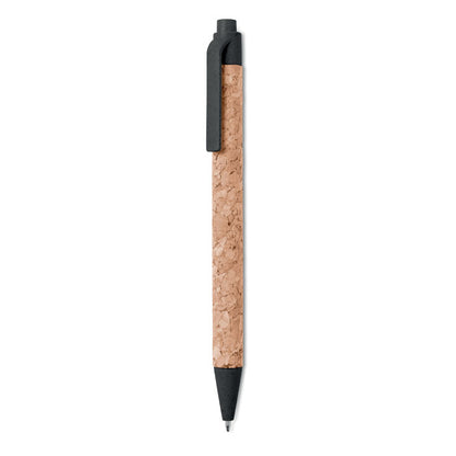 Boli de corcho con clip y pulsador negro