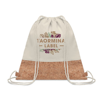 Mochila de algodón y corcho con impresión