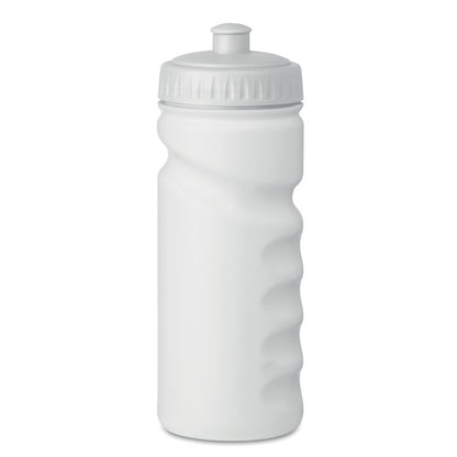 Bidón deportivo blanco con tapa gris