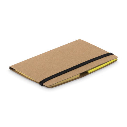 Estuche de cartón con tarjetero y notas adhesivas