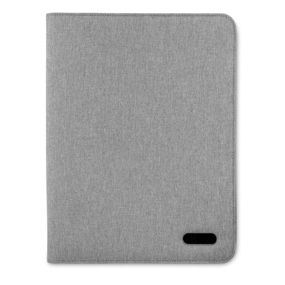 Carpeta Portadocumentos gris con cremallera