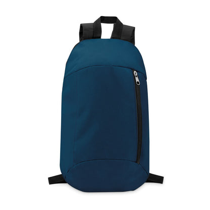 Mochila azul marino con bolsillo con cremallera vertical