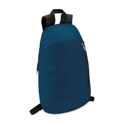 Mochila para el colegio azul marino con cremallera y bolsillo frontal