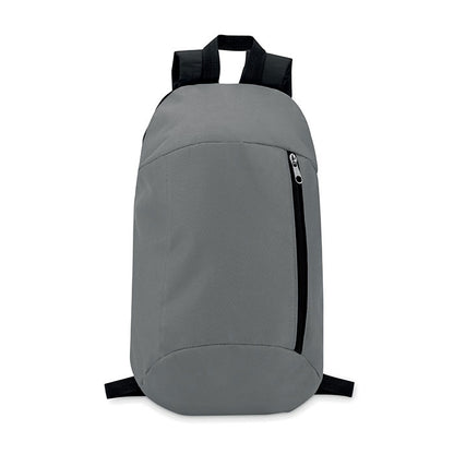 Mochila urbana naranja de poliéster con bolsillo con cremallera