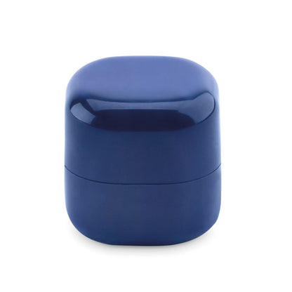 caja de bálsamo labial azul