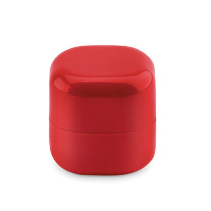 caja de bálsamo labial rojo