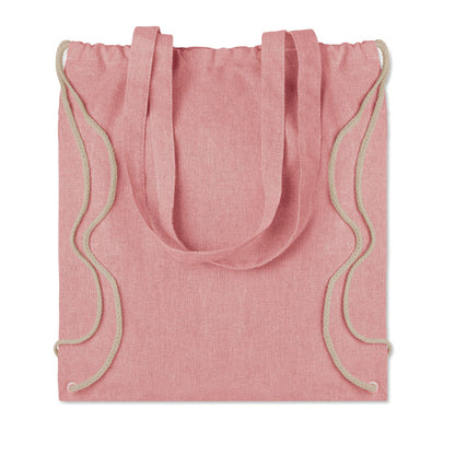 Bolsa de algodón reciclada roja  jaspeada