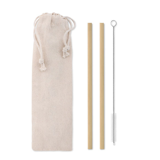 NATURAL STRAW - Pajita bambú cepillo funda