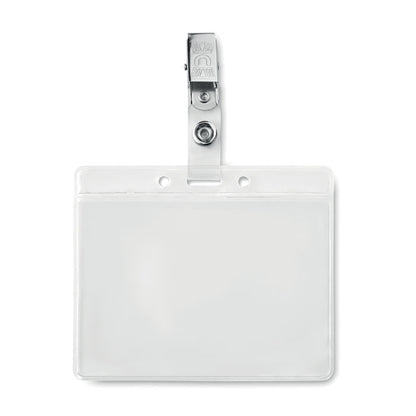 Identificador con clip horizontal