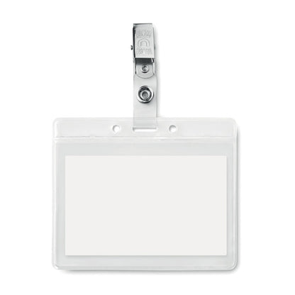 Identificador con clip horizontal