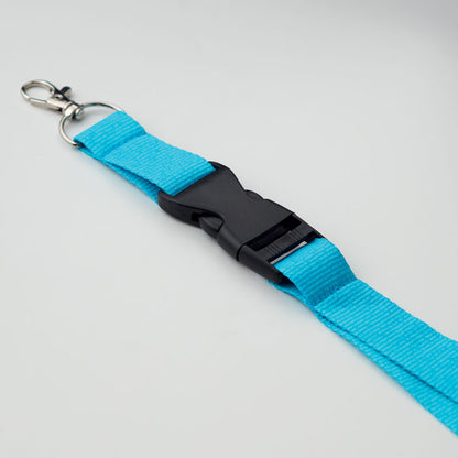 Destalle de hebilla de lanyard turquesa