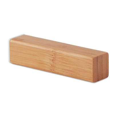 Cargador portátil de móvil de madera de bambú