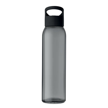 Bidón gris de cristal con asa para colgar