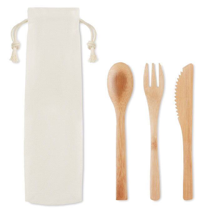 SETBOO - Set de cubiertos de bambú.