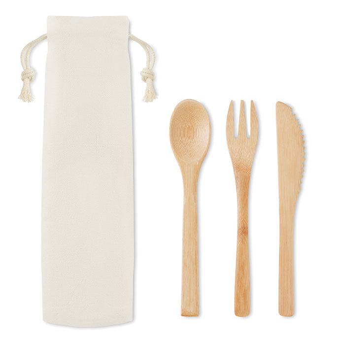 SETBOO - Set de cubiertos de bambú.