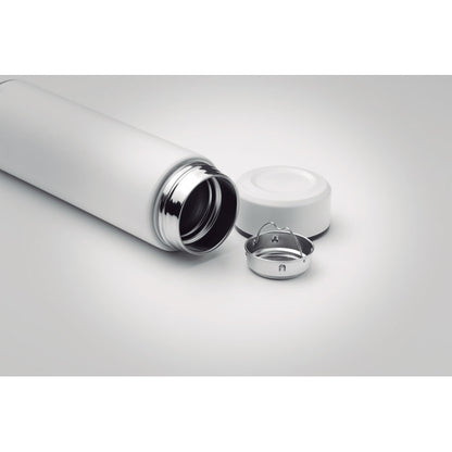 Termo blanco de acero tumbado sin tapa