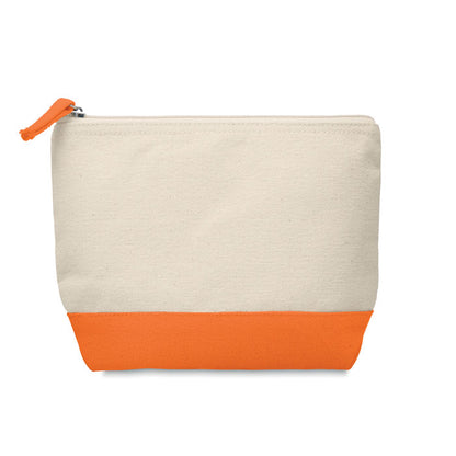Neceser de algodón con base naranja