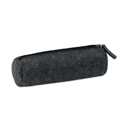 Estuche negro de fieltro con cremallera