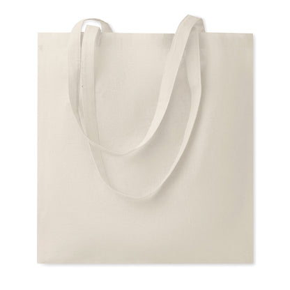 Bolsa de feria de algodón crema asas largas 180gr.
