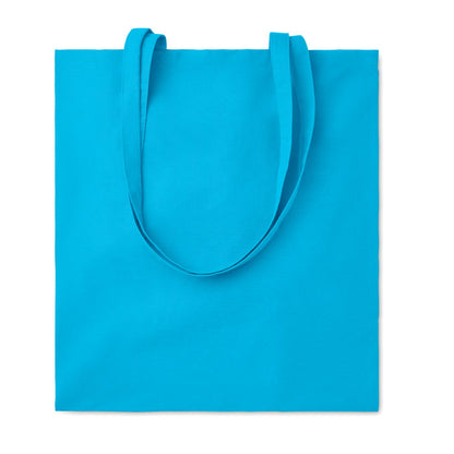 Bolsa de algodón de asas largas  turquesa