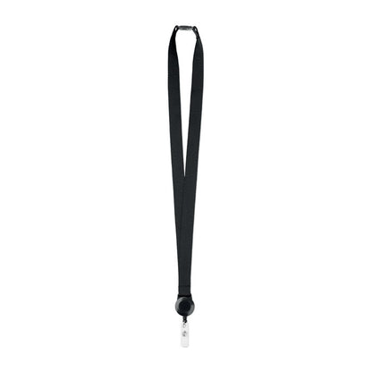 Lanyard negro con mosquetón