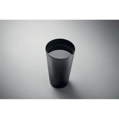 Vista superior de Vaso traslúcido negro