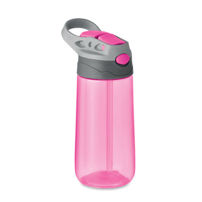 Botella rosa de tritán con asa con silicona