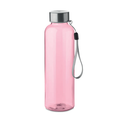 Botella RPET rosa con tapa y asa
