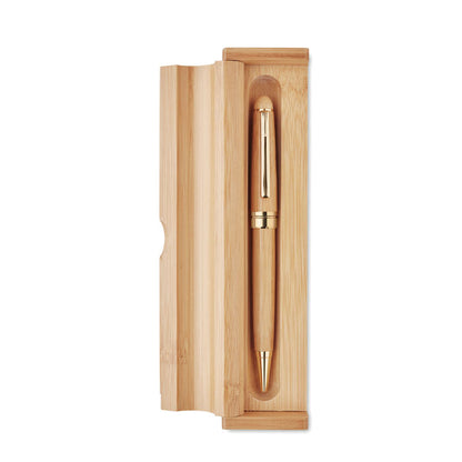 Caja de madera de bolígrafo de madera giratorio