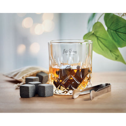Vaso de whisky personalizado con logotipo en la parte superior 